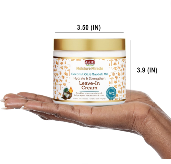 AFRICAN PRIDE Moisture Miracle Coconut & Baobab Oil Leave In Cream (15oz) – Image 2