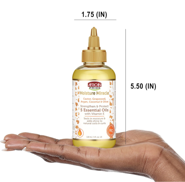 AFRICAN PRIDE MOISTURE MIRACLE – 5 Essentials Oils 118ml – Image 4