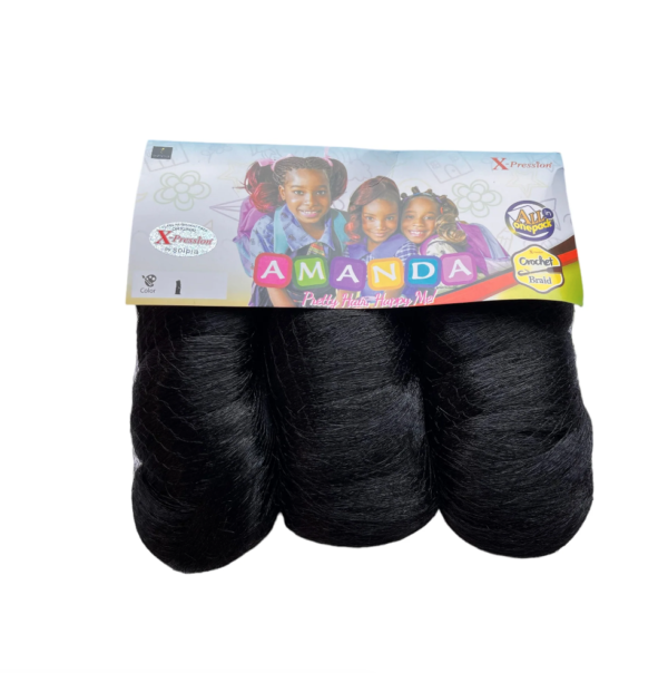 X-pression AMANDA braiding hair extension - crochet. spiral curl wavy pre-stretched hair 30"