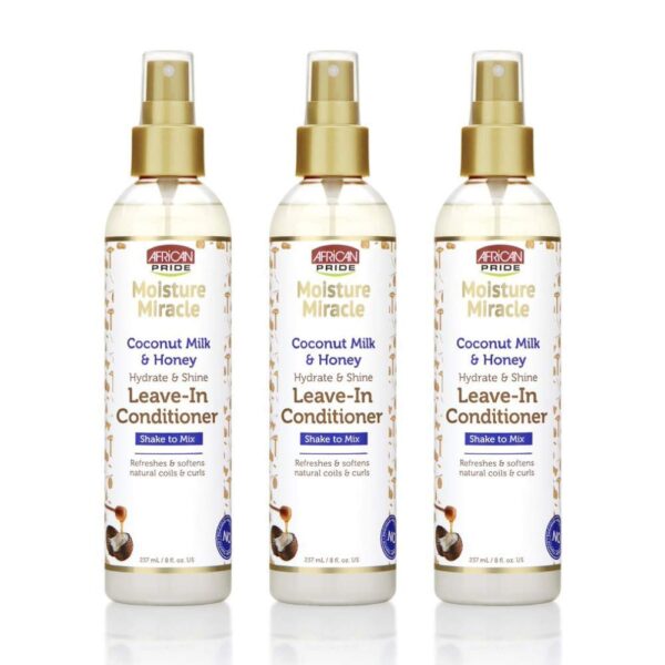 African Pride Moisture Miracle Coconut Milk & Honey Leave In Conditioner – Image 3