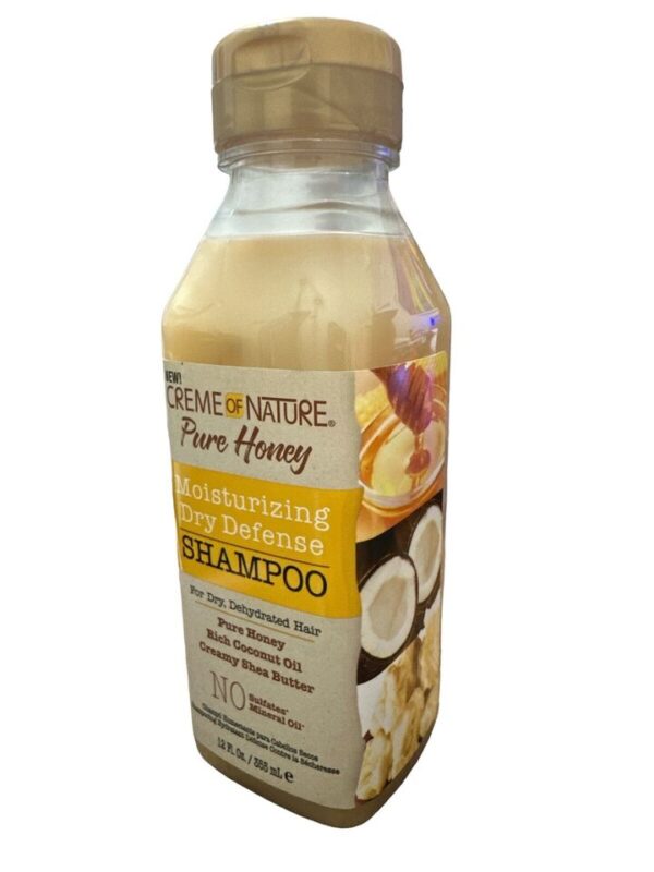 Creme of Nature Pure Honey Moisturizing Dry Defense Shampoo. – Image 2