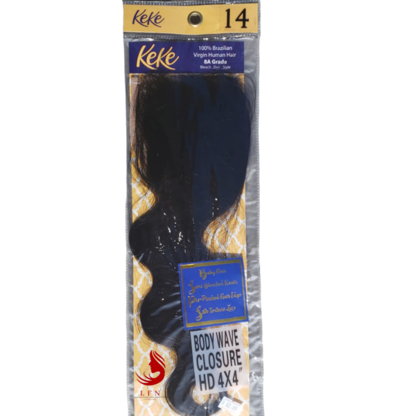 Keke body wave closure 4x4  14
