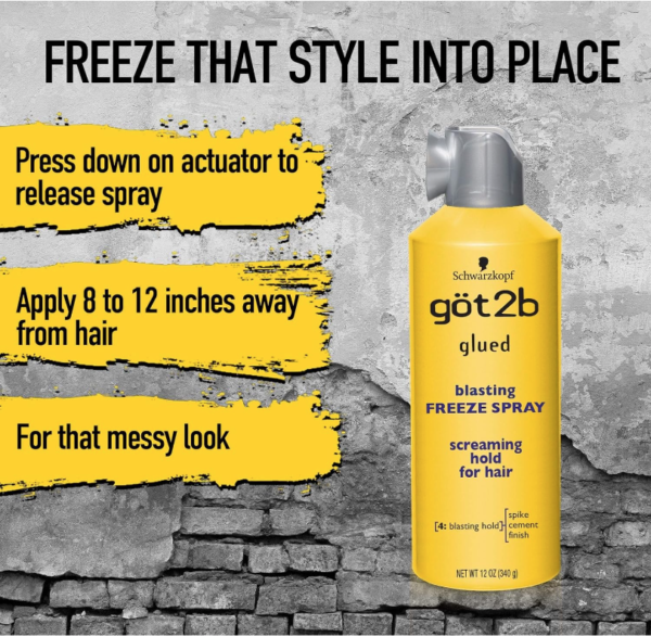 Got2b Glued Blasting Freeze Hairspray, 12 oz – Image 3