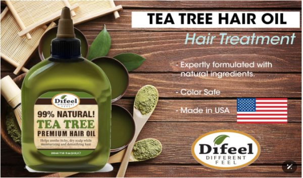 Difeel Premium Natural Hair Oil - Tea Tree Oil for Dry Scalp 7.1 Ounce – Image 6