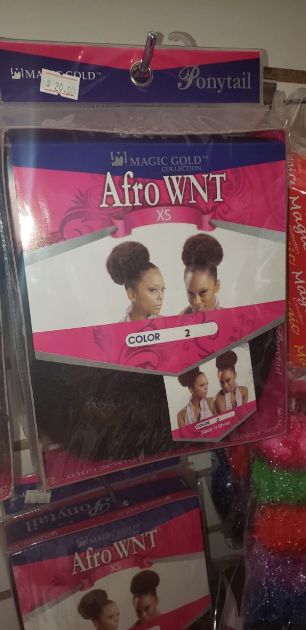 Magic Gold Afro WNT Xs color 2 Ponytail