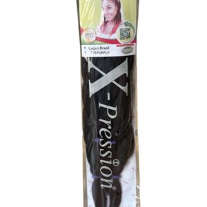 X-PRESSION Lagos Braid TIB/PURPLE 4Bundles 38"